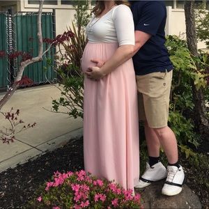 Pink Blush Maternity Dress